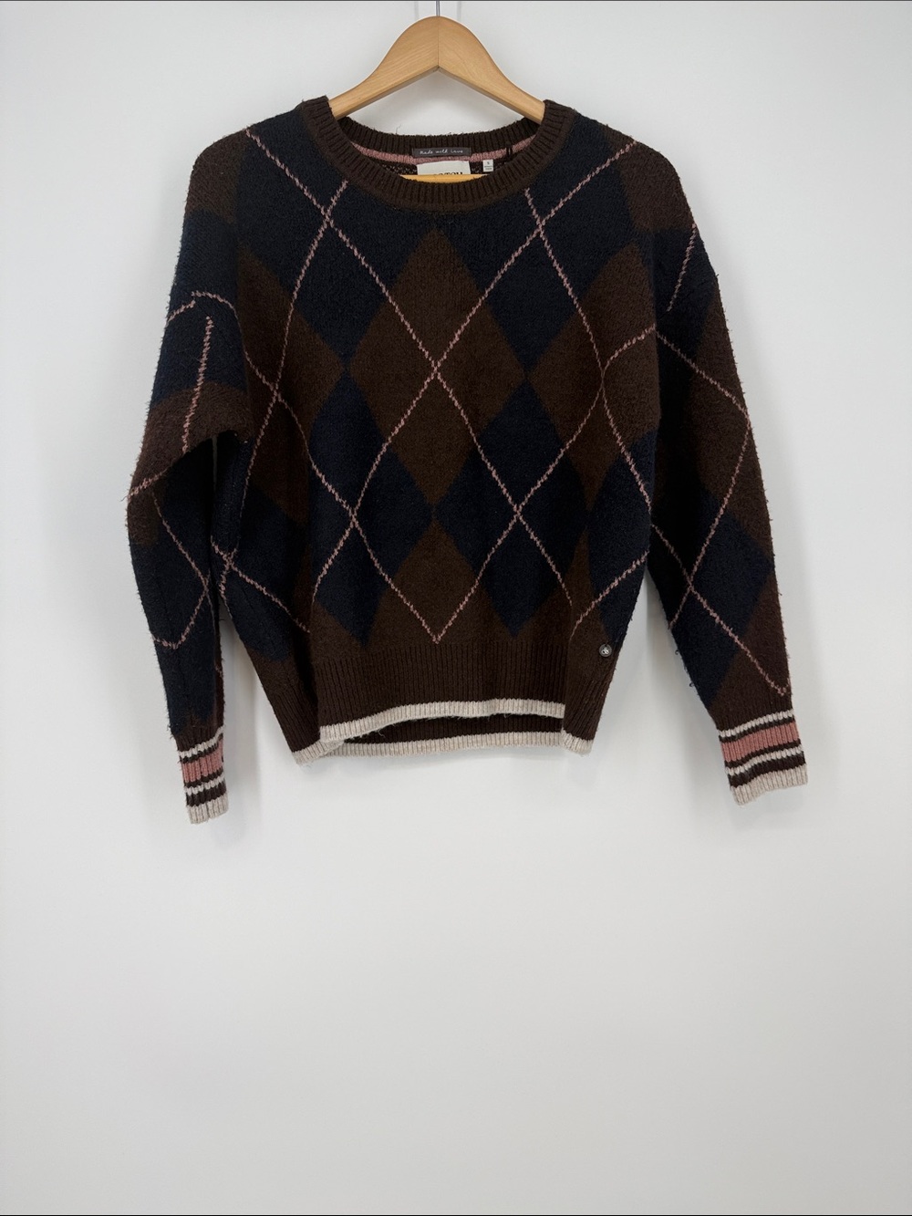 Scotch & Soda Brown and Pink Knit Sweater